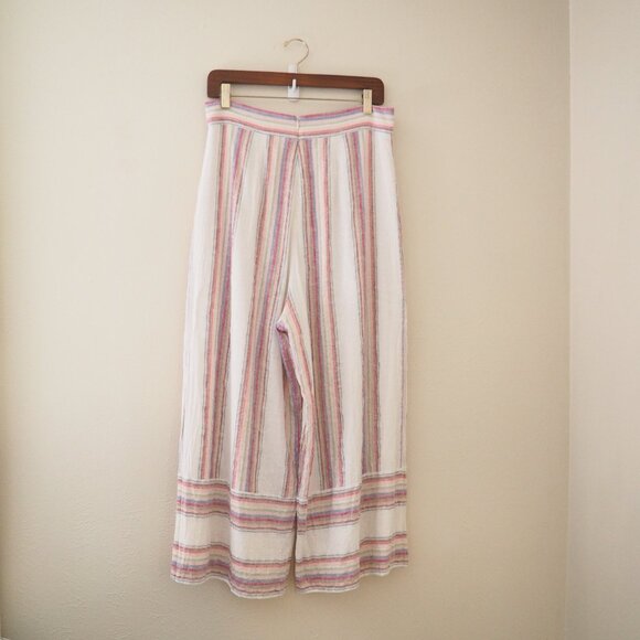 Amanda Uprichard MATCHING 2 Piece Ravine Positano Stripe Wrap Top & Pant sz L - Picture 8 of 13